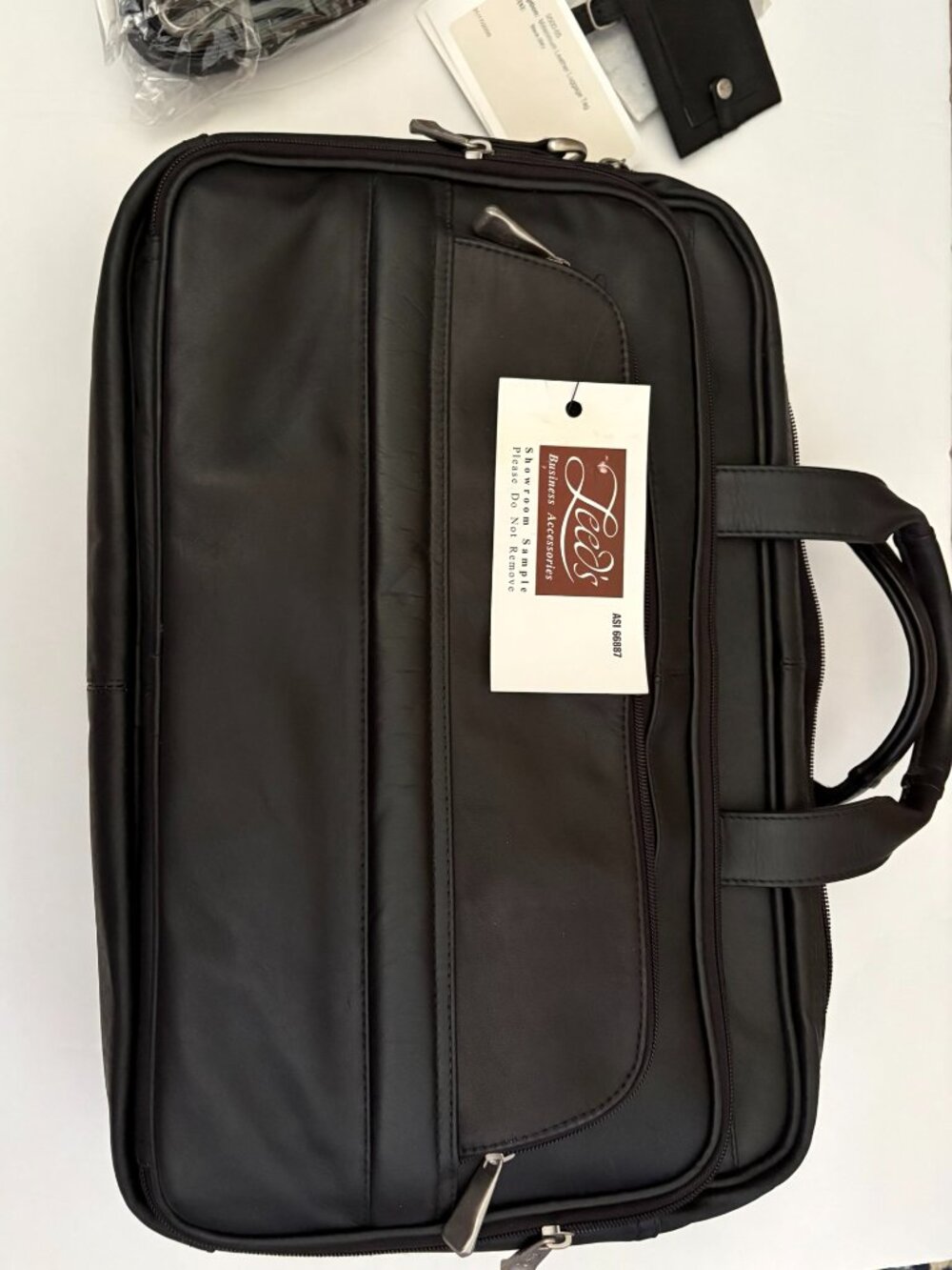 Vintage Leed's Genuine Leather President Briefcase & Luggage Tags